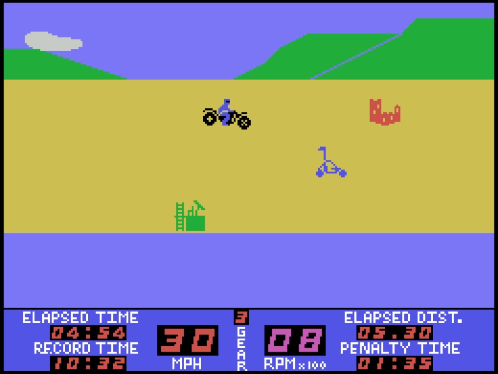 Gameplay of Motocross Racer for Colecovision